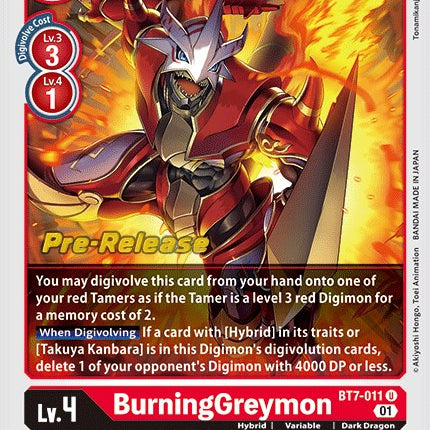 BurningGreymon [BT7-011] [Next Adventure Pre-Release Cards]