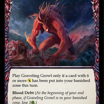 Graveling Growl (Red) [U-MON144] (Monarch Unlimited)  Unlimited Normal