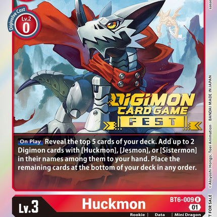 Huckmon [BT6-009] (Digimon Card Game Fest 2022) [Double Diamond Promos –  TokenMTG