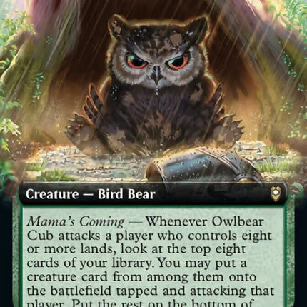 owlbear mtg card Owlbear Cub (Extended Art) [Commander Legends: Battle for Baldur's Gat – TokenMTG