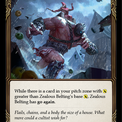Zealous Belting (Blue) [MON295-RF] (Monarch)  1st Edition Rainbow Foil