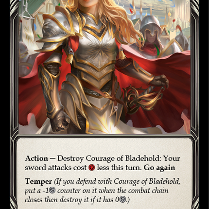 Courage of Bladehold [U-CRU081] (Crucible of War Unlimited)  Unlimited Rainbow Foil