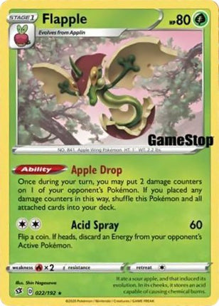 Flapple (022/192) (Gamestop Exclusive) [Sword & Shield: Rebel Clash]