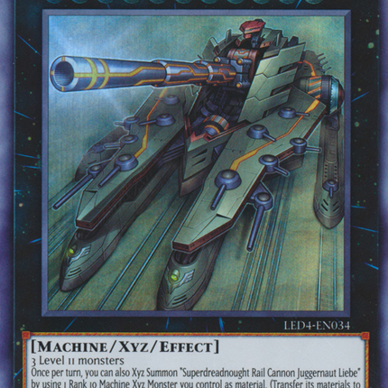 Superdreadnought Rail Cannon Juggernaut Liebe [LED4-EN034] Ultra Rare