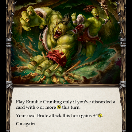 Rumble Grunting (Red) [DYN022] (Dynasty)  Rainbow Foil