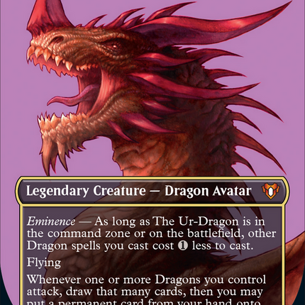 The Ur-Dragon (Borderless Profile) [Commander Masters]