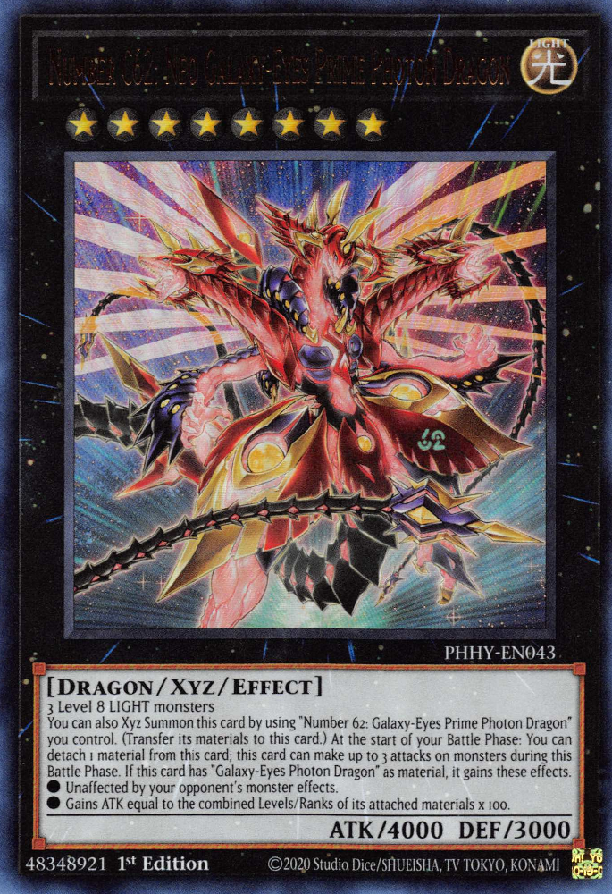 Number C62: Neo Galaxy-Eyes Prime Photon Dragon [PHHY-EN043] Ultra