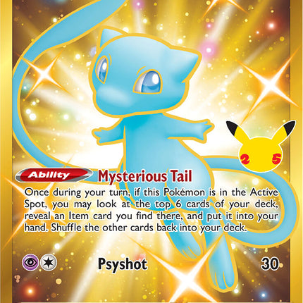 Mew (025/025) (Gold) [Celebrations: 25th Anniversary]