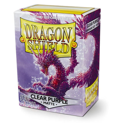 Dragon Shield Matte Sleeve - Clear Purple ‘Racan’ 100ct
