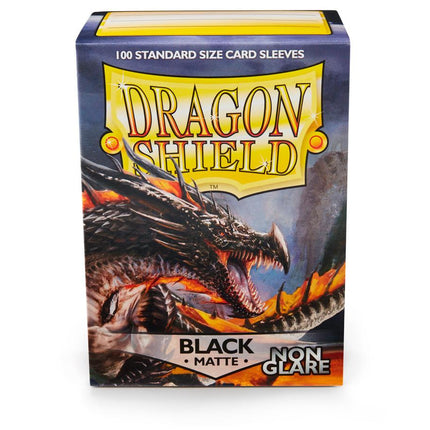 Dragon Shield Non-Glare Sleeve - Black ‘Amina’ 100ct