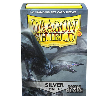 Dragon Shield Non-Glare Sleeve - Silver ‘Argentia’ 100ct