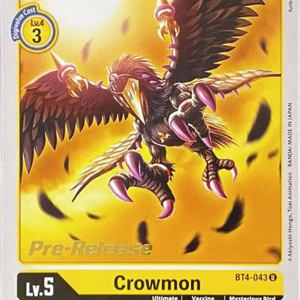 Crowmon [BT4-043] [Great Legend Pre-Release Promos]