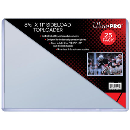 Ultra PRO: Toploader Side Load - Clear (8.5" x 11" / 25ct)