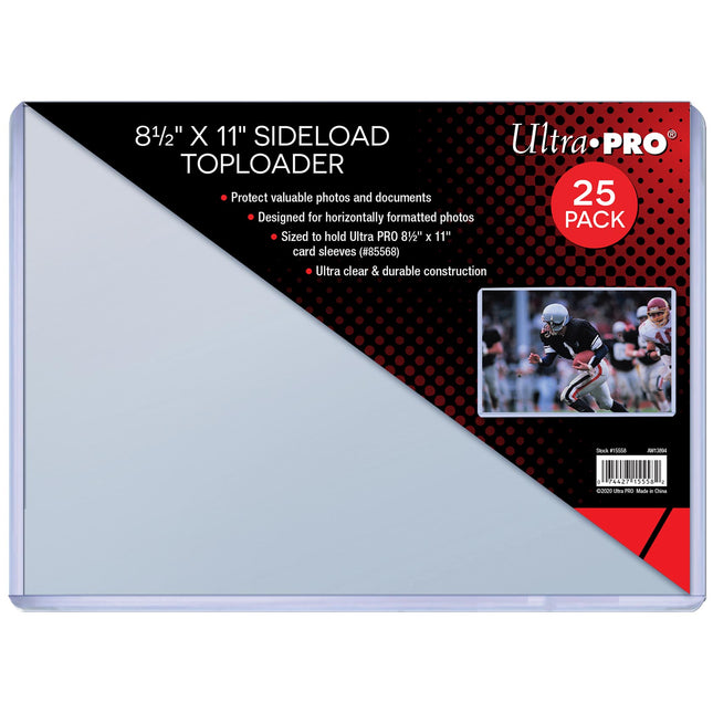 Ultra PRO: Toploader Side Load - Clear (8.5" x 11" / 25ct)