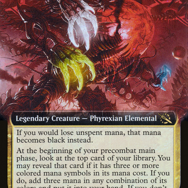 Magic: The Gathering Omnath, Locus Of All (313) - Showcase Foil - March Of The Machine - 5-Color Phyrexian Commander