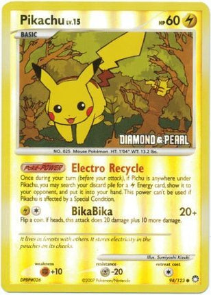 Pikachu (94/123) [Burger King Promos: 2008 Collection]