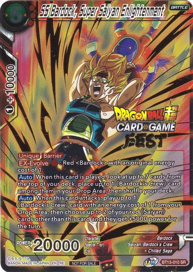 SS Bardock, Super Saiyan Enlightenment (Card Game Fest 2022) (BT13-010 TokenMTG SS Bardock, Super Saiyan Enlightenment (Card Game Fest 2022) (BT13-010 TokenMTG