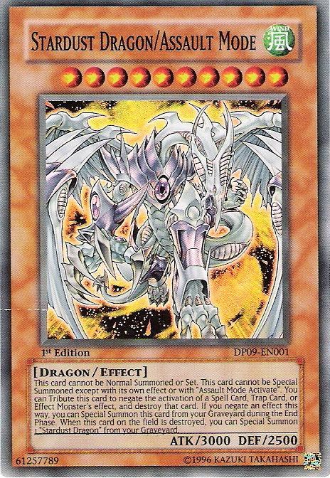 assault mode cards yugioh Stardust Dragon/Assault Mode [DP09-EN001] Super Rare