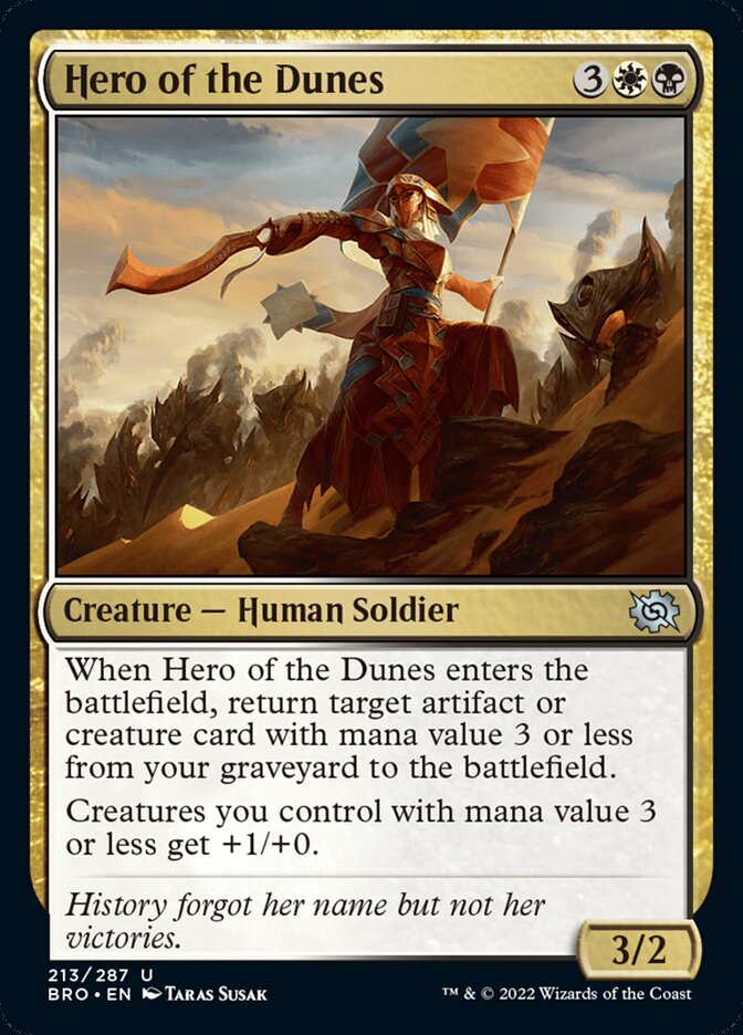 mtg brothers war card value Hero of the Dunes [The Brothers' War]