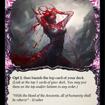 Blood Tribute (Yellow) [MON216-RF] (Monarch)  1st Edition Rainbow Foil