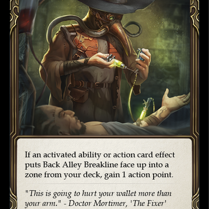 Back Alley Breakline (Yellow) [U-ARC177] (Arcane Rising Unlimited)  Unlimited Rainbow Foil