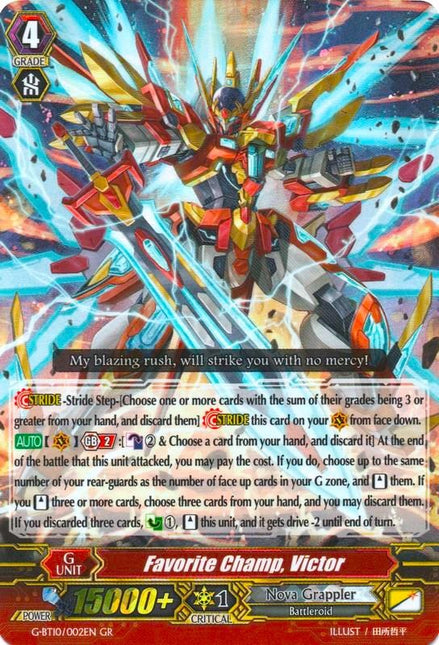 Favorite Champ, Victor (G-BT10/002EN) [Raging Clash of the Blade Fangs]