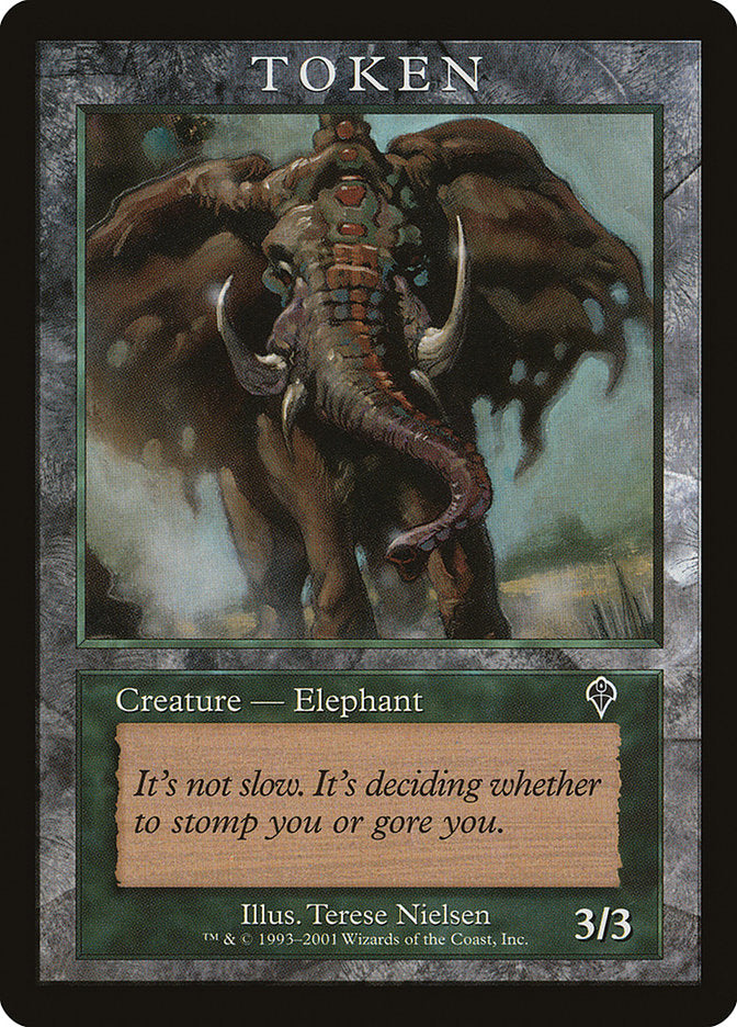 mtg player rewards cards Elephant Token [Magic Player Rewards 2001] – TokenMTG