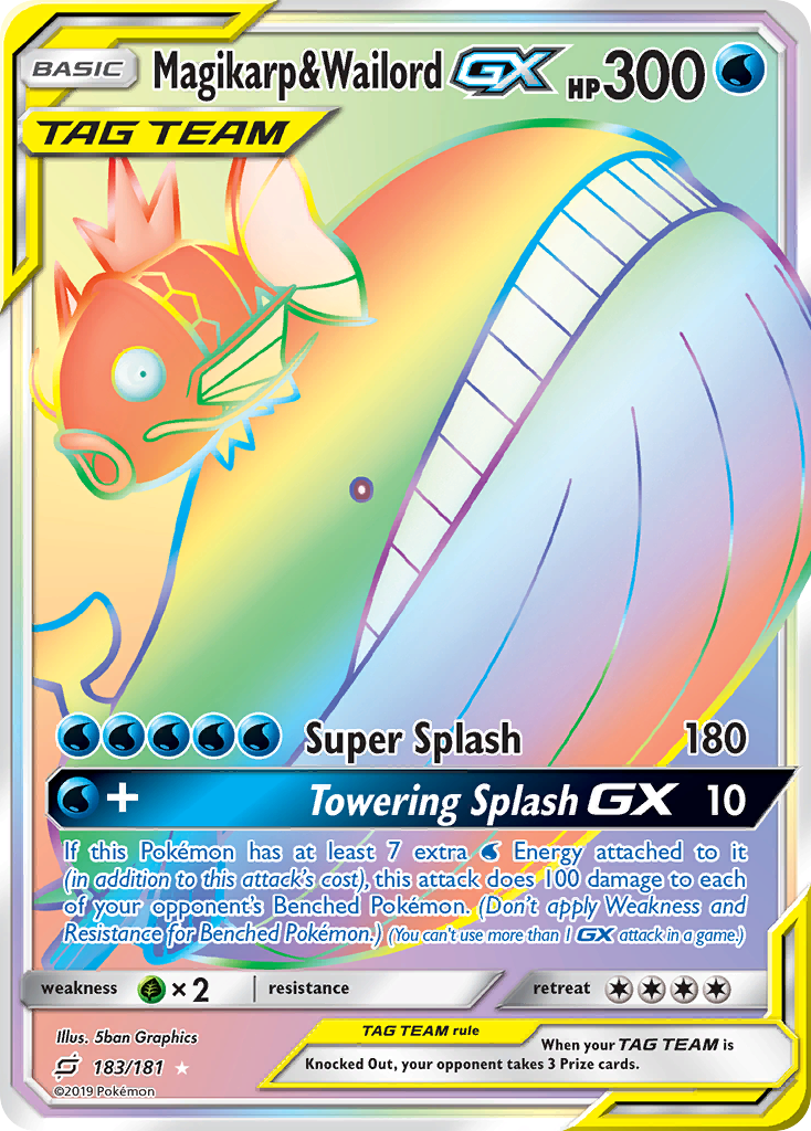 MOON MAGIKARP & WAILORD GX PSA10
