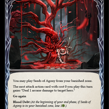 Seeds of Agony (Blue) [U-MON185-RF] (Monarch Unlimited)  Unlimited Rainbow Foil