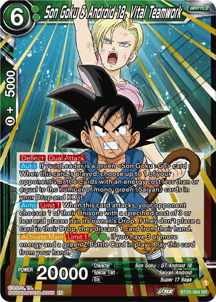 Son Goku & Android 18, Vital Teamwork (BT20-064) [Power Absorbed] – TokenMTG
