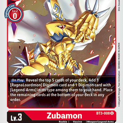 Zubamon [BT3-008] [Release Special Booster Ver.1.5]