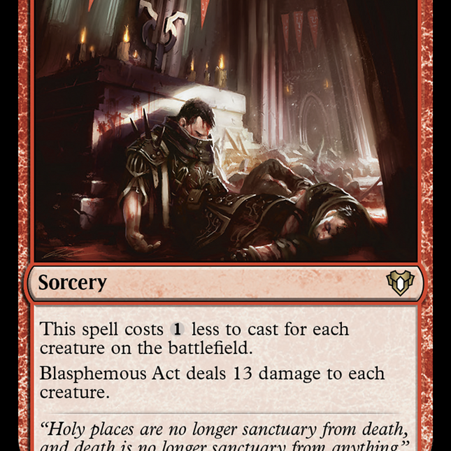 blasphemous act mtg card Illustrated by Daarken. Blasphemous Act Price | mtg
