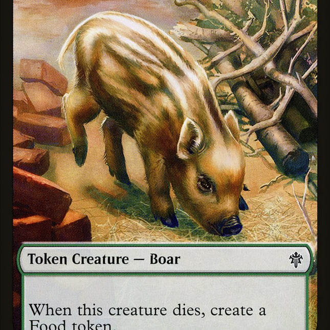 Boar Token [Throne of Eldraine Tokens]