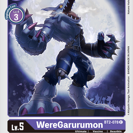 digimon weregarurumon card WereGarurumon [BT2-078] [Release Special Booster Ver.1.0] – TokenMTG