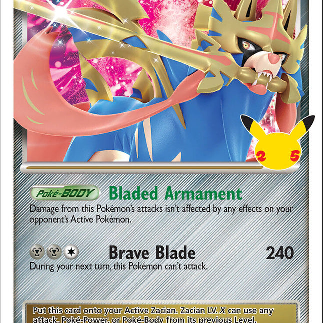 Zacian LV.X (SWSH135) (Celebrations) [Sword & Shield: Black Star Promos]