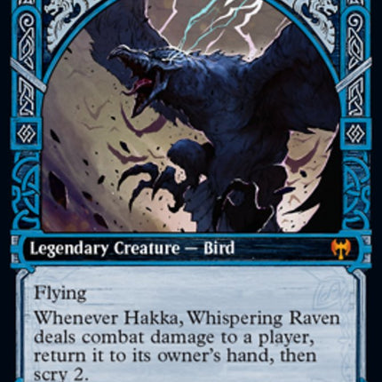 Alrund, God of the Cosmos // Hakka, Whispering Raven (Showcase) [Kaldheim]