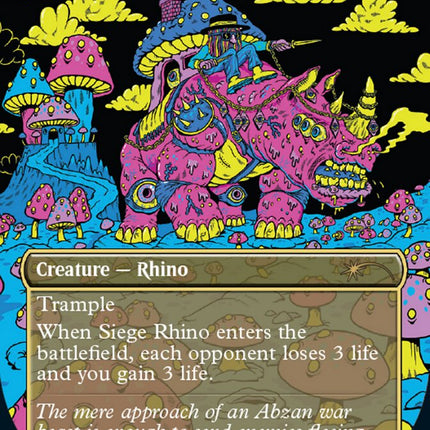 Siege Rhino (Borderless) [Secret Lair 30th Anniversary Countdown Kit]