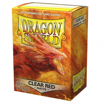 Dragon Shield Matte Sleeve - Clear Red ‘Ignicip’ 100ct