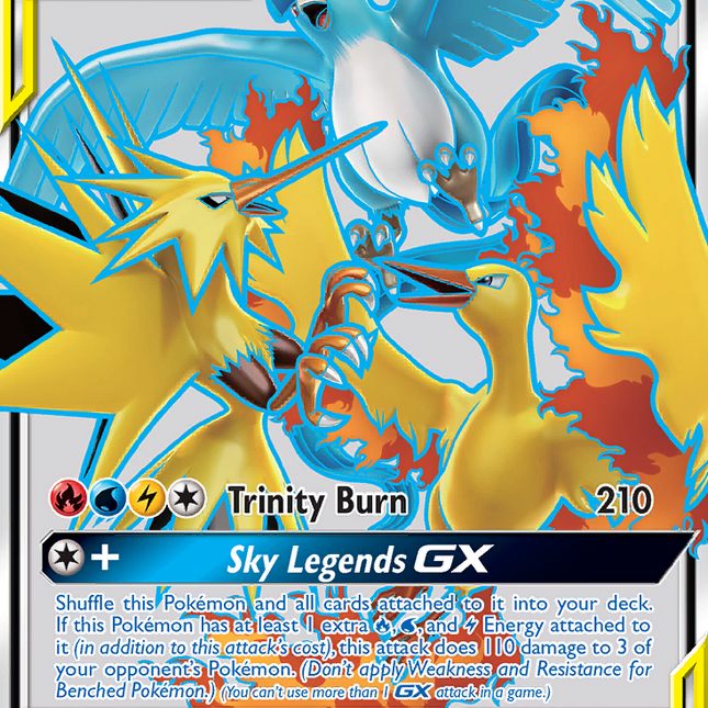 Moltres & Zapdos & Articuno GX (66/68) [Sun & Moon: Hidden Fates]