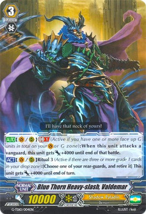 Blue Thorn Heavy-slash, Valdemar (G-TD10/004EN) [Ritual of Dragon Sorcery]