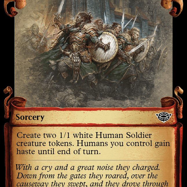 Rally at the Hornburg [The Lord of the Rings: Tales of Middle-Earth Showcase Scrolls]