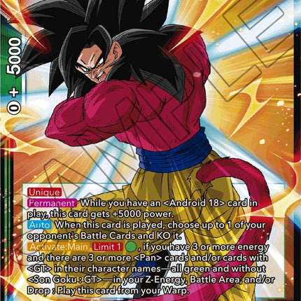 SS4 Son Goku, Stygian Journey (BT20-062) [Power Absorbed]