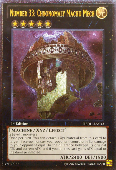 Number 33: Chronomaly Machu Mech [REDU-EN043] Ultimate Rare – TokenMTG