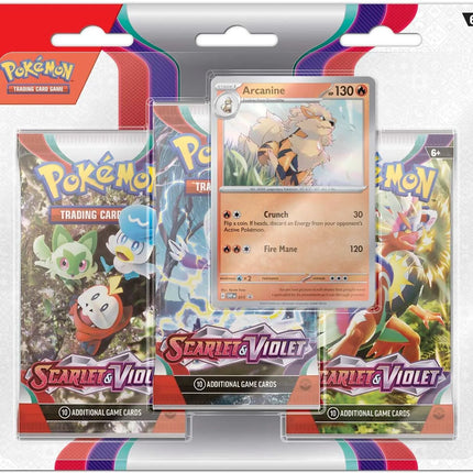 Scarlet & Violet - 3 Pack Blister (Arcanine)