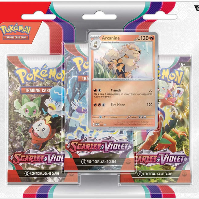 Scarlet & Violet - 3 Pack Blister (Arcanine)