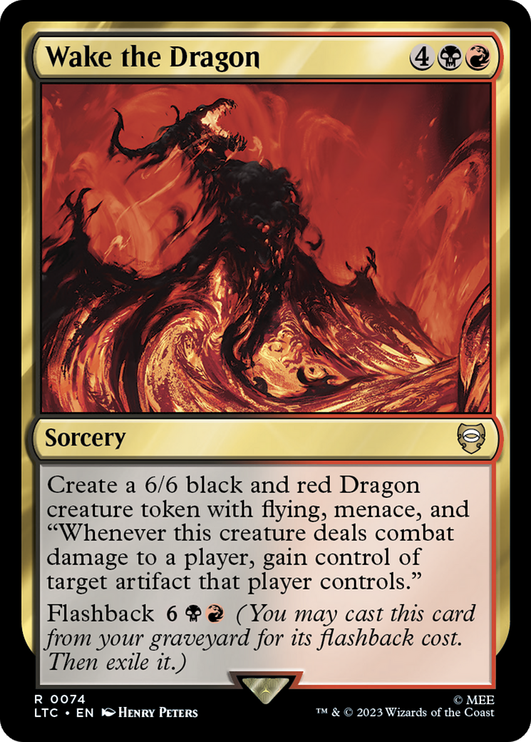 mtg cards that make dragon tokens Wake the Dragon [The Lord of the Rings: Tales of Middle-Earth Commande –  TokenMTG