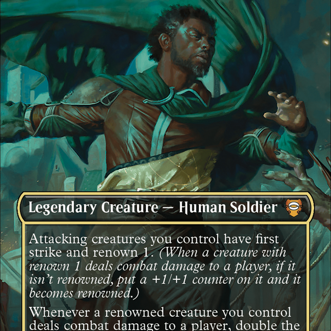 Aragorn, Hornburg Hero (Borderless) (Surge Foil) [The Lord of the Rings: Tales of Middle-Earth Commander]