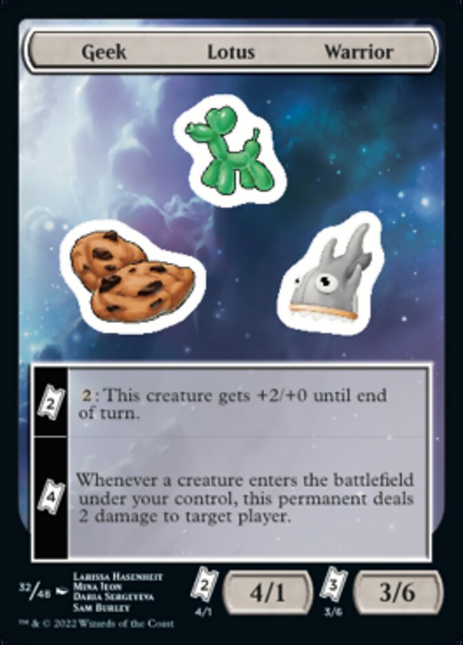 Geek Lotus Warrior [Unfinity Stickers] – TokenMTG