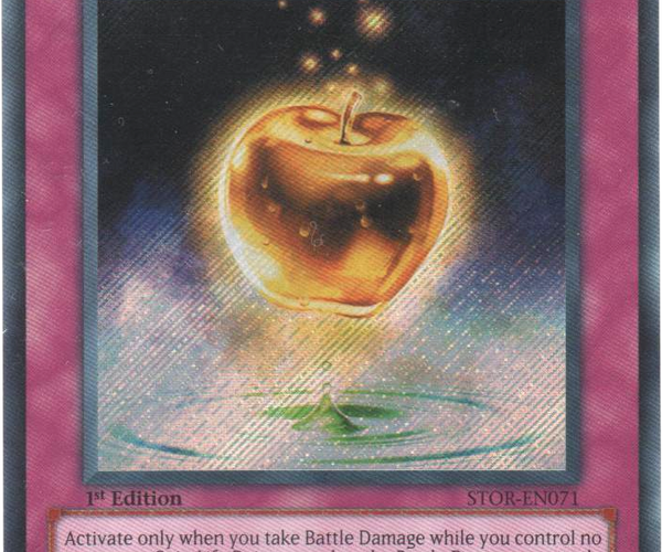 golden apple yugioh card The Apples [STOR-EN071] Secret Rare – TokenMTG Finish & Style:Oil/Wax (Not Inkable) SK Bundle From the Storm of Most Expensive Waifu Pokemon