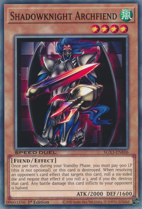 archfiend monsters Shadowknight Archfiend [SGX3-ENE06] Common